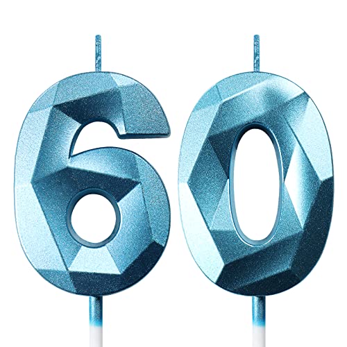 Geburtstagskerzen Zahlen Kerze 60 Tortendeko 60. Geburtstag Mann Frau Kerzen Geburtstag Blau Zahlen Geburtstagskerzen für Torte Geburtstagskerzen Zahlen Kerze 60 Tortendeko 60. Geburtstag Mann Frau Kerzen Geburtstag Blau Zahlen Geburtstagskerzen für Torte von Deratta