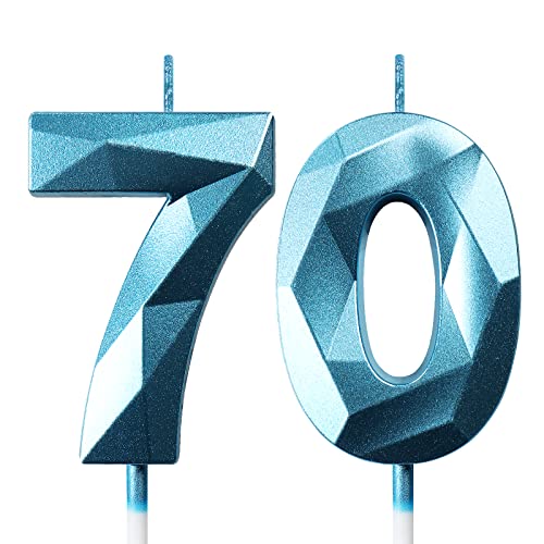 Geburtstagskerzen Zahlen Kerze 70 Tortendeko 70. Geburtstag Mann Frau Kerzen Geburtstag Blau Zahlen Geburtstagskerzen für Torte Geburtstagskerzen Zahlen Kerze 70 Tortendeko 70. Geburtstag Mann Frau Kerzen Geburtstag Blau Zahlen Geburtstagskerzen für Torte von Deratta