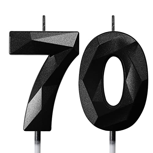 Geburtstagskerzen Zahlen Kerze 70 Tortendeko 70. Geburtstag Mann Frau Kerzen Geburtstag Schwarz Zahlen Geburtstagskerzen für Torte Geburtstagskerzen Zahlen Kerze 70 Tortendeko 70. Geburtstag Mann Frau Kerzen Geburtstag Schwarz Zahlen Geburtstagskerzen für Torte von Deratta