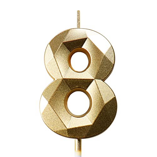 Geburtstagskerzen Zahlen Kerze 8 Tortendeko 8. Geburtstag Junge Mädchen Kerzen Geburtstag Gold 0-9 Zahlen Geburtstagskerzen für Torte Geburtstagskerzen Zahlen Kerze 8 Tortendeko 8. Geburtstag Junge Mädchen Kerzen Geburtstag Gold 0-9 Zahlen Geburtstagskerzen für Torte von Deratta
