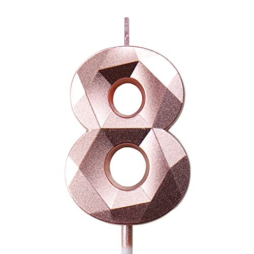 Geburtstagskerzen Zahlen Kerze 8 Tortendeko 8. Geburtstag Mädchen Kerzen Geburtstag Roségold 0-9 Zahlen Geburtstagskerzen für Torte Geburtstagskerzen Zahlen Kerze 8 Tortendeko 8. Geburtstag Mädchen Kerzen Geburtstag Roségold 0-9 Zahlen Geburtstagskerzen für Torte von Deratta