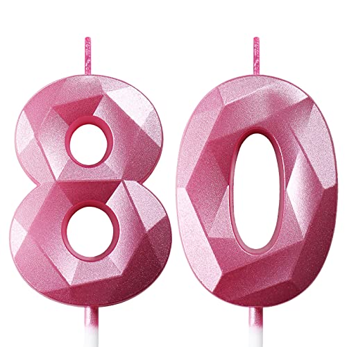 Geburtstagskerzen Zahlen Kerze 80 Tortendeko 80. Geburtstag Frau Kerzen Geburtstag Rosa Zahlen Geburtstagskerzen für Torte Geburtstagskerzen Zahlen Kerze 80 Tortendeko 80. Geburtstag Frau Kerzen Geburtstag Rosa Zahlen Geburtstagskerzen für Torte von Deratta