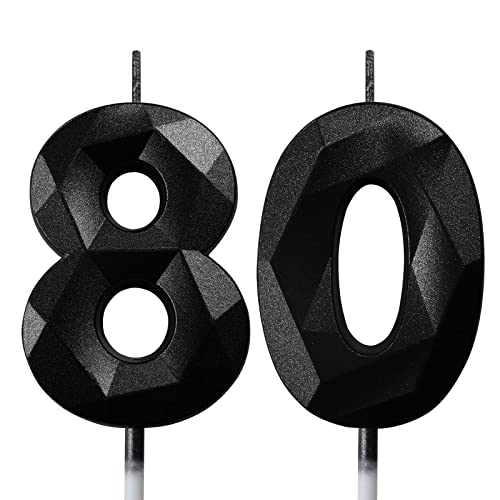 Geburtstagskerzen Zahlen Kerze 80 Tortendeko 80. Geburtstag Mann Frau Kerzen Geburtstag Schwarz Zahlen Geburtstagskerzen für Torte Geburtstagskerzen Zahlen Kerze 80 Tortendeko 80. Geburtstag Mann Frau Kerzen Geburtstag Schwarz Zahlen Geburtstagskerzen für Torte von Deratta