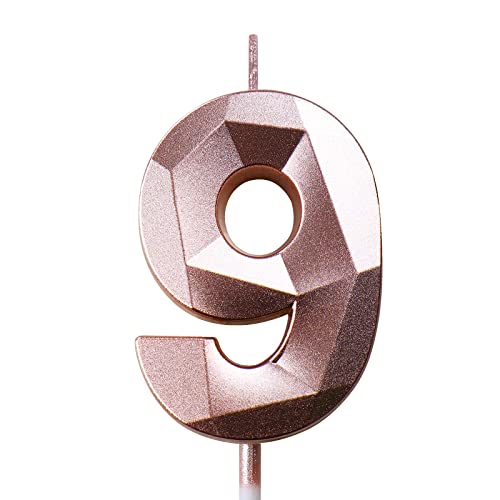 Geburtstagskerzen Zahlen Kerze 9 Tortendeko 9. Geburtstag Mädchen Kerzen Geburtstag Roségold 0-9 Zahlen Geburtstagskerzen für Torte Geburtstagskerzen Zahlen Kerze 9 Tortendeko 9. Geburtstag Mädchen Kerzen Geburtstag Roségold 0-9 Zahlen Geburtstagskerzen für Torte von Deratta