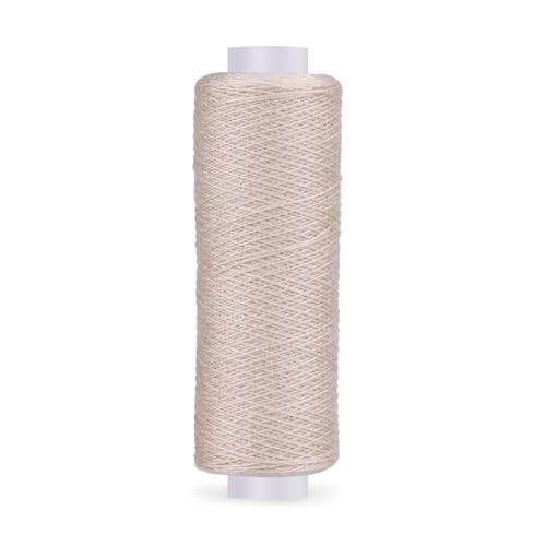 Dercuy Garn zum Nähen, Off-White Nähgarn, Polyestergarn 200 Yards/Spule für Nähmaschine, Handnähen, Sticken von Dercuy