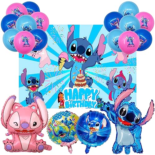 20 Stück Blau Geburtstag Deko,Party Deko, Cartoon Luftballons Geburtstagsdeko Mädchen Jungen,Hintergrund Geburtstag,Folienballon, für Kindergeburtstag deko von Dereine