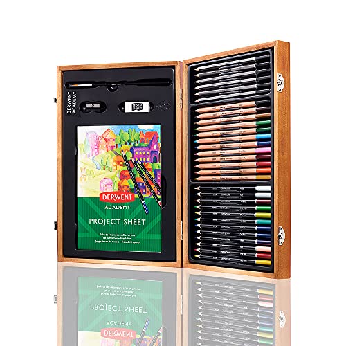 Derwent Academy Mal-Geschenkset in Holzbox, 35-teiliges Künstlerset mit Buntstiften, Pastellkreiden und Zubehör, Ideal zum Zeichnen, Skizzieren und Basteln, für Hobbykünstler, 2300147 Derwent Academy Mal-Geschenkset in Holzbox, 35-teiliges Künstlerset mit Buntstiften, Pastellkreiden und Zubehör, Ideal zum Zeichnen, Skizzieren und Basteln, für Hobbykünstler, 2300147 von Derwent