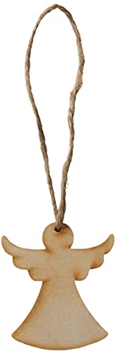 Engel geformt Holz 70mm Geschenketiketten/Preisschilder 10er Packung Formen von Derwent Laser Crafts