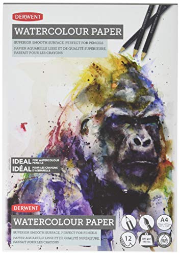 Derwent A3 Aquarellpapier-Block, 12 Blatt, weißes, säurefreies Papier, 300 g/m² A4 mehrfarbig Derwent A3 Aquarellpapier-Block, 12 Blatt, weißes, säurefreies Papier, 300 g/m² A4 mehrfarbig von Derwent