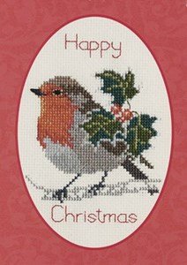 Bothy Threads Grußkarte Kreuzstich-Set "Holly und Rotkehlchen", 9x13.3cm, DWCDX18, Zählmuster Bothy Threads Grußkarte Kreuzstich-Set "Holly und Rotkehlchen", 9x13.3cm, DWCDX18, Zählmuster von Derwentwater Designs