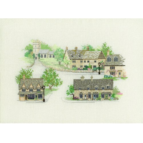 Bothy Threads Kreuzstich-Set Dorf in England - Cotswold Dorf, 38x21cm, DW14VE04, Zählmuster Bothy Threads Kreuzstich-Set Dorf in England - Cotswold Dorf, 38x21cm, DW14VE04, Zählmuster von Derwentwater Designs