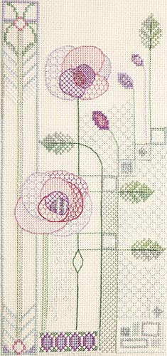 Bothy Threads Kreuzstich-Set "Mackintosh - Abendrose", 27.5x13cm, DWMKP8, Zählmuster Bothy Threads Kreuzstich-Set "Mackintosh - Abendrose", 27.5x13cm, DWMKP8, Zählmuster von Derwentwater Designs