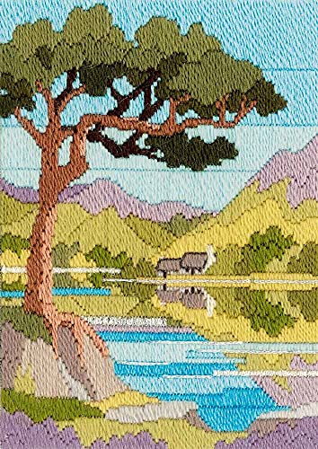 Derwentwater Designs Langstich-Set 'Jahreszeiten - Berg im Sommer', 24x17cm, DW14MLS2, Zählmuster von Derwentwater Designs
