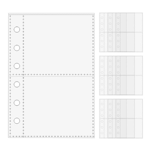 10 Blatt Binder Taschen A7-6 Löcher Reißverschluss Ordner - Wasserdicht Bindertaschen - Transparent Geld Budget Umschläge - Budget Planer Zubehör Für Binder A7 von Derwrtup