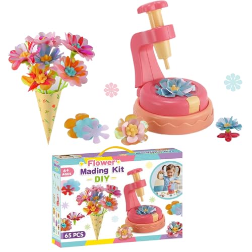 Derwrtup Blumenmacher-Set für Kinder, Set für Blumensträuße zwischen Eltern und Kindern, Spielzeug zur Herstellung von Blumen für und Mädchen ab 6 Jahren, Geburtstag, Weihnachten, Ostern von Derwrtup