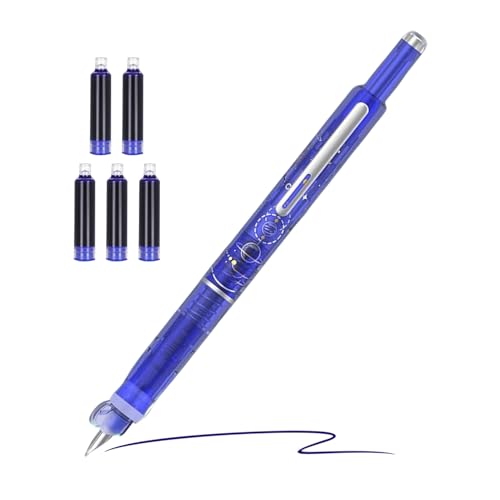 Derwrtup Füllfederhalter | Schreibgerät Druckfüller mit 5 Tintenpatronen | 0,38 mm Feinspitze Schreibmaterial für Schule Zeichnen Journaling Kalligrafie Derwrtup Füllfederhalter | Schreibgerät Druckfüller mit 5 Tintenpatronen | 0,38 mm Feinspitze Schreibmaterial für Schule Zeichnen Journaling Kalligrafie von Derwrtup