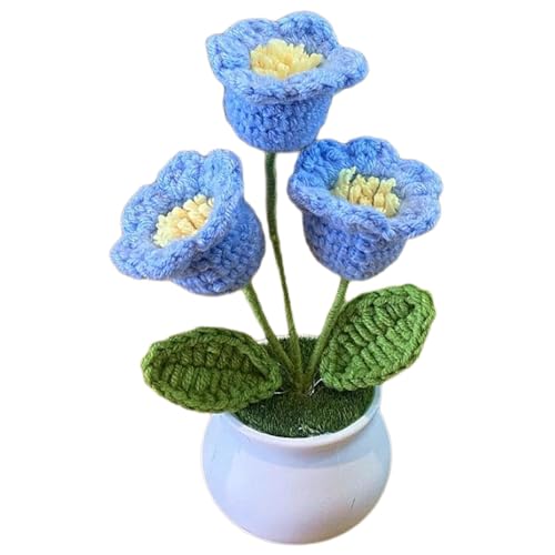 Derwrtup Häkelblumen,Häkelblumen - Dekorative gehäkelte Topfpflanze Häkelblumen - Realistische gestrickte Blumentopfpflanze, gehäkelte Blumentopfpflanze für Freunde, Desktop, Auto-Armaturenbrett Derwrtup Häkelblumen,Häkelblumen - Dekorative gehäkelte Topfpflanze Häkelblumen - Realistische gestrickte Blumentopfpflanze, gehäkelte Blumentopfpflanze für Freunde, Desktop, Auto-Armaturenbrett von Derwrtup