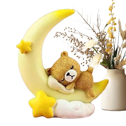 Derwrtup Mondbärenkuchentopper, Bär und Mondkuchenationen - Desktop -Figuren | ative Tabletop Ornament, Kuchenation Mondbärskulptur für Heimtisch Derwrtup Mondbärenkuchentopper, Bär und Mondkuchenationen - Desktop -Figuren | ative Tabletop Ornament, Kuchenation Mondbärskulptur für Heimtisch von Derwrtup