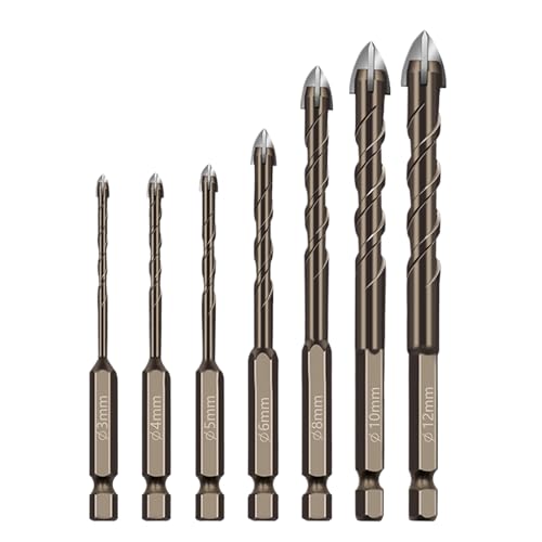 Derwrtup Schraubendreher-Bit-Set, 7 kleine Bohrer, rutschfestes Mehrzweckwerkzeug aus Wolframstahl, für industrielle und Elektriker Derwrtup Schraubendreher-Bit-Set, 7 kleine Bohrer, rutschfestes Mehrzweckwerkzeug aus Wolframstahl, für industrielle und Elektriker von Derwrtup
