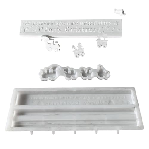 Derwrtup Silicone Gussform,Adventskalender Figuren Deko Silikonform - Multifunktionale Epoxidharz Beton Werkzeuge für Klasse Schule Studio Zuhause von Derwrtup