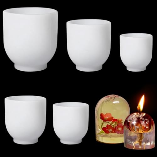 DeryArcle 5 Stück Zylinder Harz Formen, Silikonform Epoxidharz Ornamente Kerze Gießform Zylindrische 3D Candle Silicone Mold für DIY Trockenblumen Kristall Handwerk Dekoration DeryArcle 5 Stück Zylinder Harz Formen, Silikonform Epoxidharz Ornamente Kerze Gießform Zylindrische 3D Candle Silicone Mold für DIY Trockenblumen Kristall Handwerk Dekoration von DeryArcle