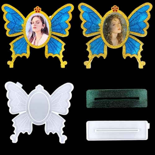 DeryArcle Epoxidharz Formen Fotorahmen Silikonform Bilderrahmen Harz Gießen Formen Schmetterling Butterfly Resin Mold für Spiegel Bilder Anzeige Home Dekoration von DeryArcle