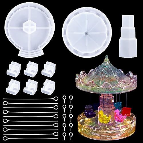 DeryArcle Fliegende Stuhl Silikonformen Epoxidharz formen Karussell Gießformen Schaukel Harzform Kristall 3D für DIY Desktop Drehstuhl Ornamente Dekoration Geschenk DeryArcle Fliegende Stuhl Silikonformen Epoxidharz formen Karussell Gießformen Schaukel Harzform Kristall 3D für DIY Desktop Drehstuhl Ornamente Dekoration Geschenk von DeryArcle