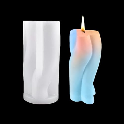 DeryArcle Kerzen Gießformen, Spirale Kerzen Silikonformen Epoxidharz,3D Geometrischer Solide Vasenform Candle Molds für DIY Handgefertigte Seife Kerzenherstellung Haus Dekoration (Form C) von DeryArcle