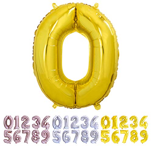 Luftballon Geburtstag Nr. 0 XXL Gold - Riesen Folienballon in 70 cm Geburtstagsdeko | Ballon Zahl Deko zum Geburtstag | fliegt mit Helium Luftballon Geburtstag Nr. 0 XXL Gold - Riesen Folienballon in 70 cm Geburtstagsdeko | Ballon Zahl Deko zum Geburtstag | fliegt mit Helium von Desconocido