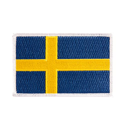 Aufnäher mit Schweden-Flagge, 8,9 x 5,7 cm, zum Aufnähen oder Aufbügeln von Desert Cactus