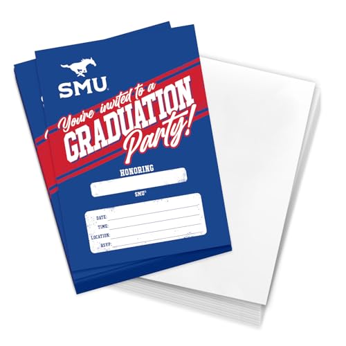 Desert Cactus Einladungskarten der Southern Methodist University, SMU Mustangs, 12,7 x 17,8 cm, 10 Stück, mit Umschlägen von Desert Cactus
