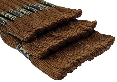 Anchor – Braun (0359) – DESI HAWKER – Set aus 6 Lagen Garn Garnknäuel Kreuzstich Sticktwist Sticktwist von Desi Hawker