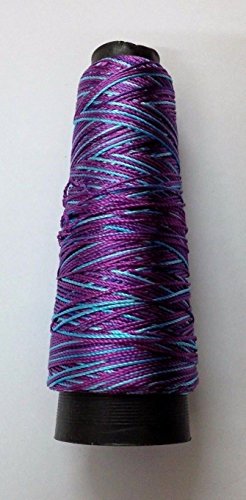 Seidenartiger Garn aus Viskose – 160 Meter, zum Häkeln, Sticken, Spitze, für Schmuck Purple & Aqua von Desi Hawker