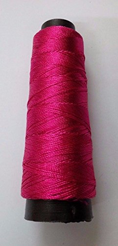 Seidenartiger Garn aus Viskose – 160 Meter, zum Häkeln, Sticken, Spitze, für Schmuck Ruby Pink von Desi Hawker