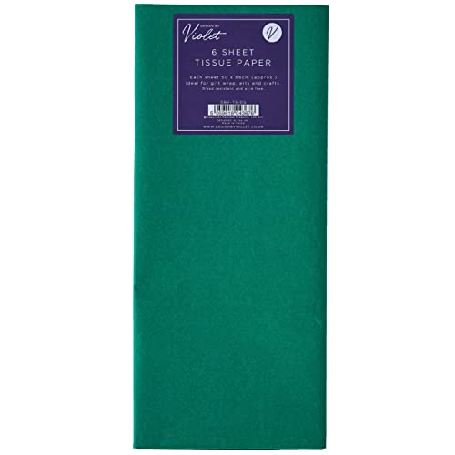 Partisan Seidenpapier, 6 Blatt, dunkelgrün von Design By Violet