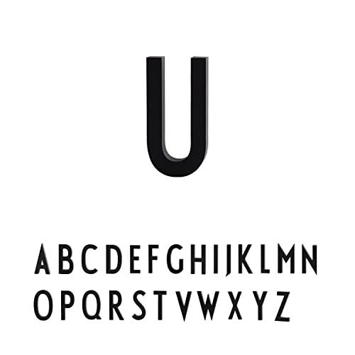 Design Letters 30202000U Buchstaben & Zahlen, Aluminium, Schwarz, U von Design Letters