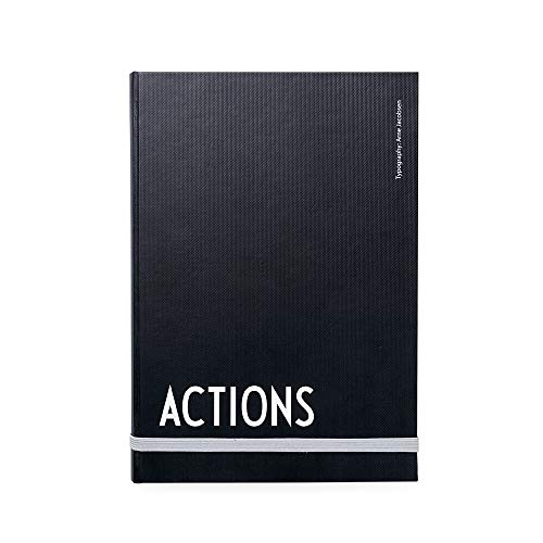 Design Letters Action notizbuch - Es bietet Platz für Aktionspunkte, die, wann, Thema, Datum und Reflexionen, Hardcover und Gummiband, 200 Seiten von Design Letters