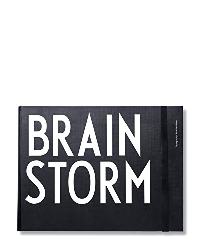 Design Letters Brainstorm buch (Blau) - Hardcover und Gummiband für einen sicheren Verschluss, Ideal für Skizzen, Zeichnungen, 200 Seiten von Design Letters