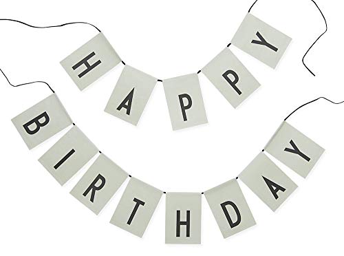 Design Letters Flaggen, Happy Birthday/Surprise Party Wende Wimpelkette-wiederverwendbar (Grün) von Design Letters