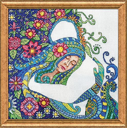 Design Works Crafts 2934 Die Umarmung The Embrace, Baumwolle, Multifarbig, 30x30cm von Design Works Crafts