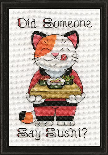 Design Works Crafts 2953 Sag Say Sushi, Baumwolle, Multifarbig, 13x18cm von Design Works Crafts