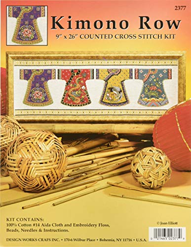 Design Works Crafts Kimono-Reihe Kreuzstich-Set, Baumwolle, Multifarbig, 23x66cm Design Works Crafts Kimono-Reihe Kreuzstich-Set, Baumwolle, Multifarbig, 23x66cm von Design Works