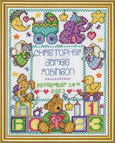 Design Works Crafts Kreuzstich Stickpackung Baby-Sampler, Zählmuster von Design Works Crafts