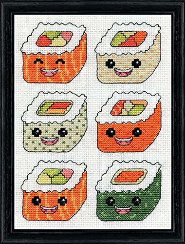 Design Works Crafts Kreuzstich Stickpackung Fröhliches Sushi, Zählmuster von Design Works Crafts