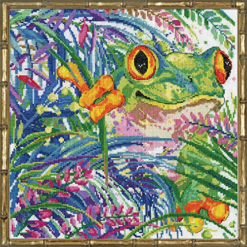 Design Works Crafts Kreuzstich Stickpackung Laubfrosch, Zählmuster von Design Works Crafts