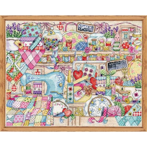 Design Works Crafts Kreuzstich Stickpackung Nähzimmer, Zählmuster von Design Works Crafts