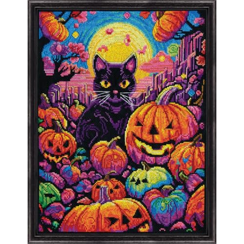 Design Works Crafts Kreuzstich Stickpackung Schwarze Katze, Zählmuster von Design Works Crafts