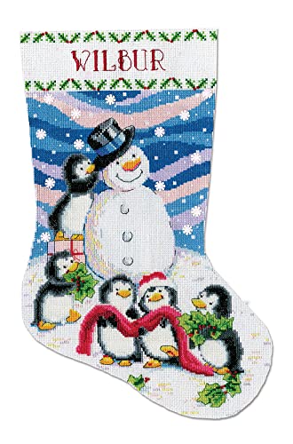 Design Works Crafts Kreuzstich Stickpackung Weihnachtsstrumpf Dressing Frosty, Zählmuster von Design Works Crafts