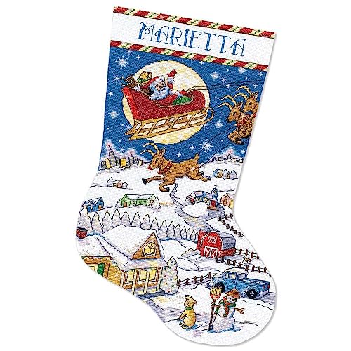 Design Works Crafts Kreuzstich Stickpackung Weihnachtsstrumpf Lieferung, Zählmuster von Design Works Crafts
