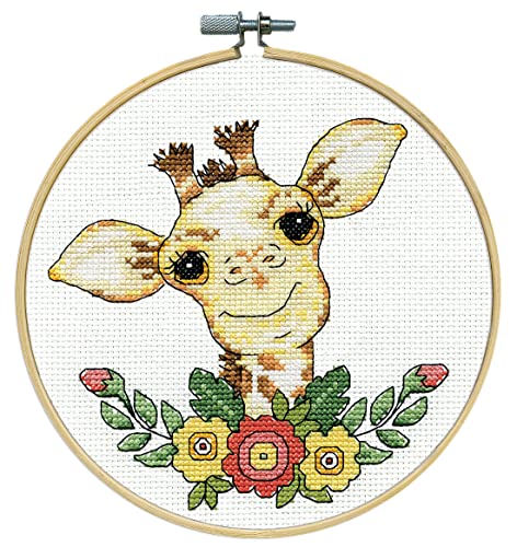 Design Works Crafts Kreuzstich Stickpackung mit Stickrahmen Giraffe, Zählmuster Design Works Crafts Kreuzstich Stickpackung mit Stickrahmen Giraffe, Zählmuster von Designworks Ink
